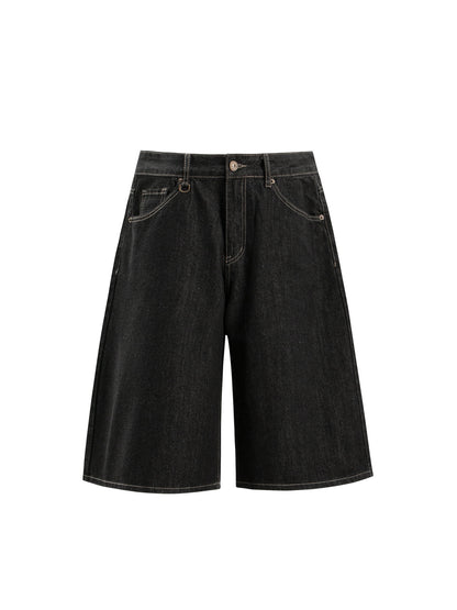 Raw Denim Wide Leg Half Jeans WN26405