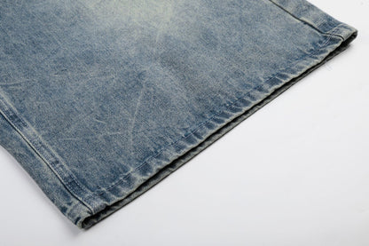 Lightning Graphic Denim Half Jeans WN26002