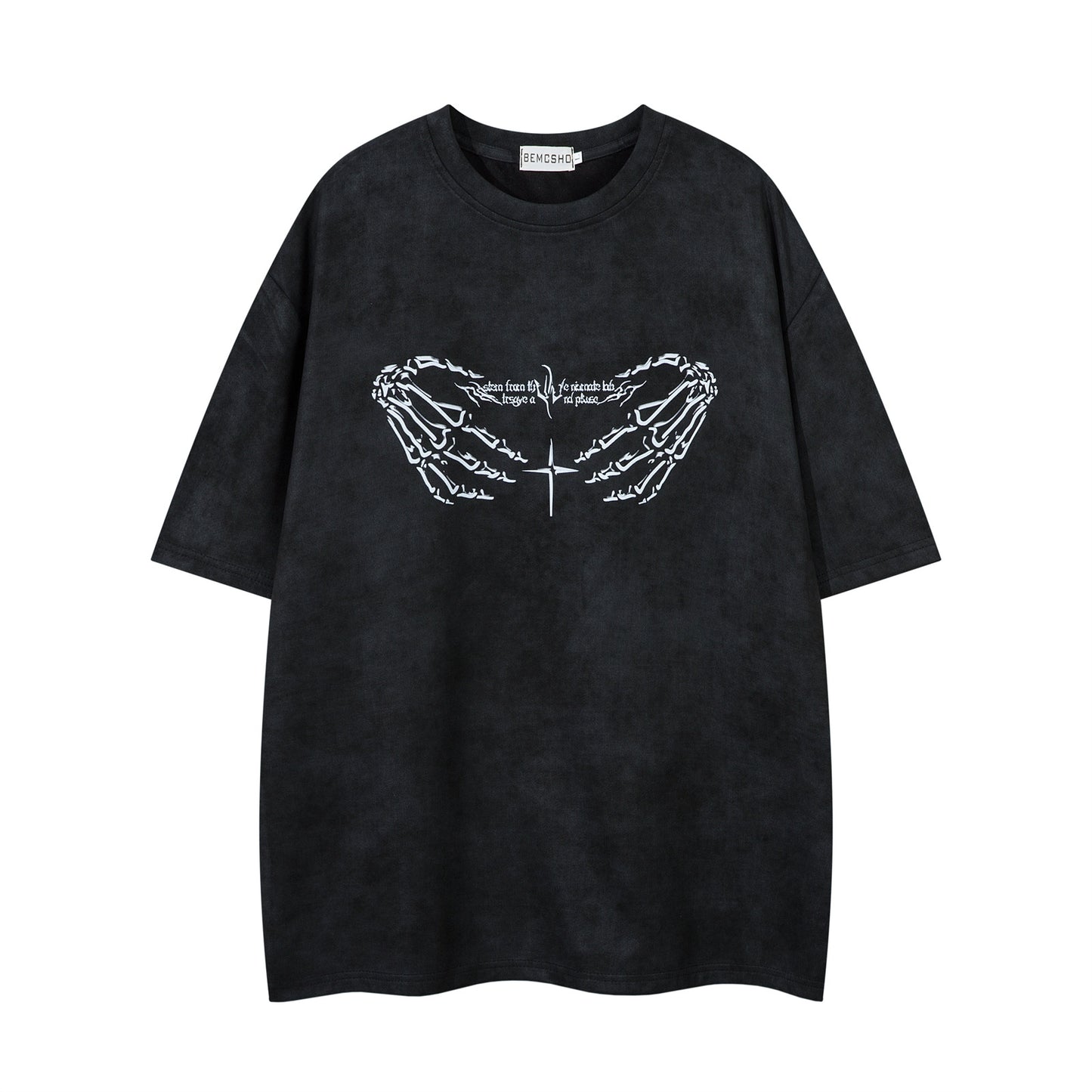 Skeleton Print Oversize Short Sleeve T-Shirt WN15115