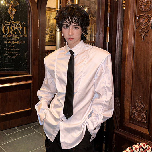 Oversize Tie Long Sleeve Shirt WN25063