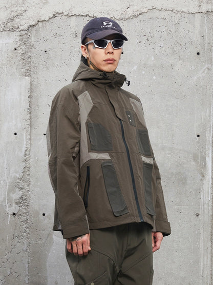 Oversize Nylon Hooded Jacket WN12244