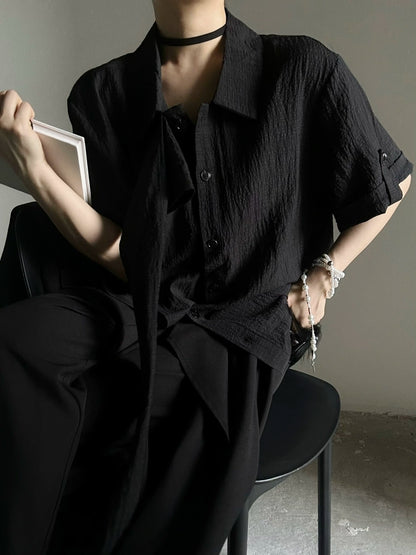 Design Strap Short Sleeve Shirt WN19668