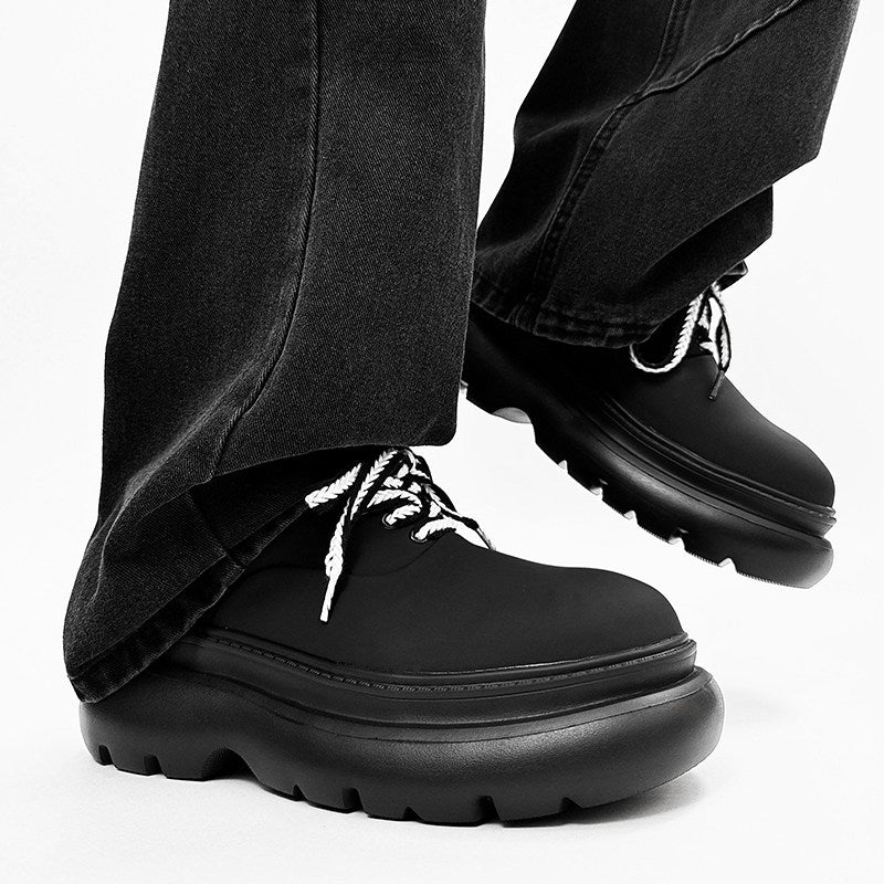 Chunky Platform Round Toe Lace-Up Shoes WN24542