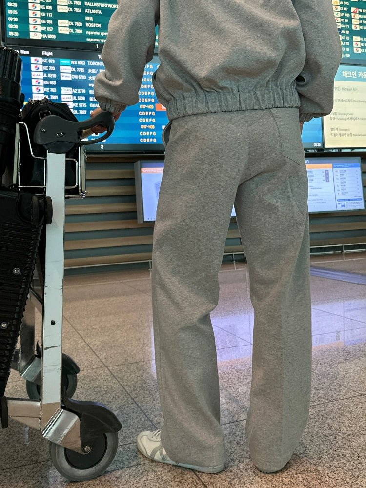 Double Zipper Hoodie & Straight Pants Setup WN20235