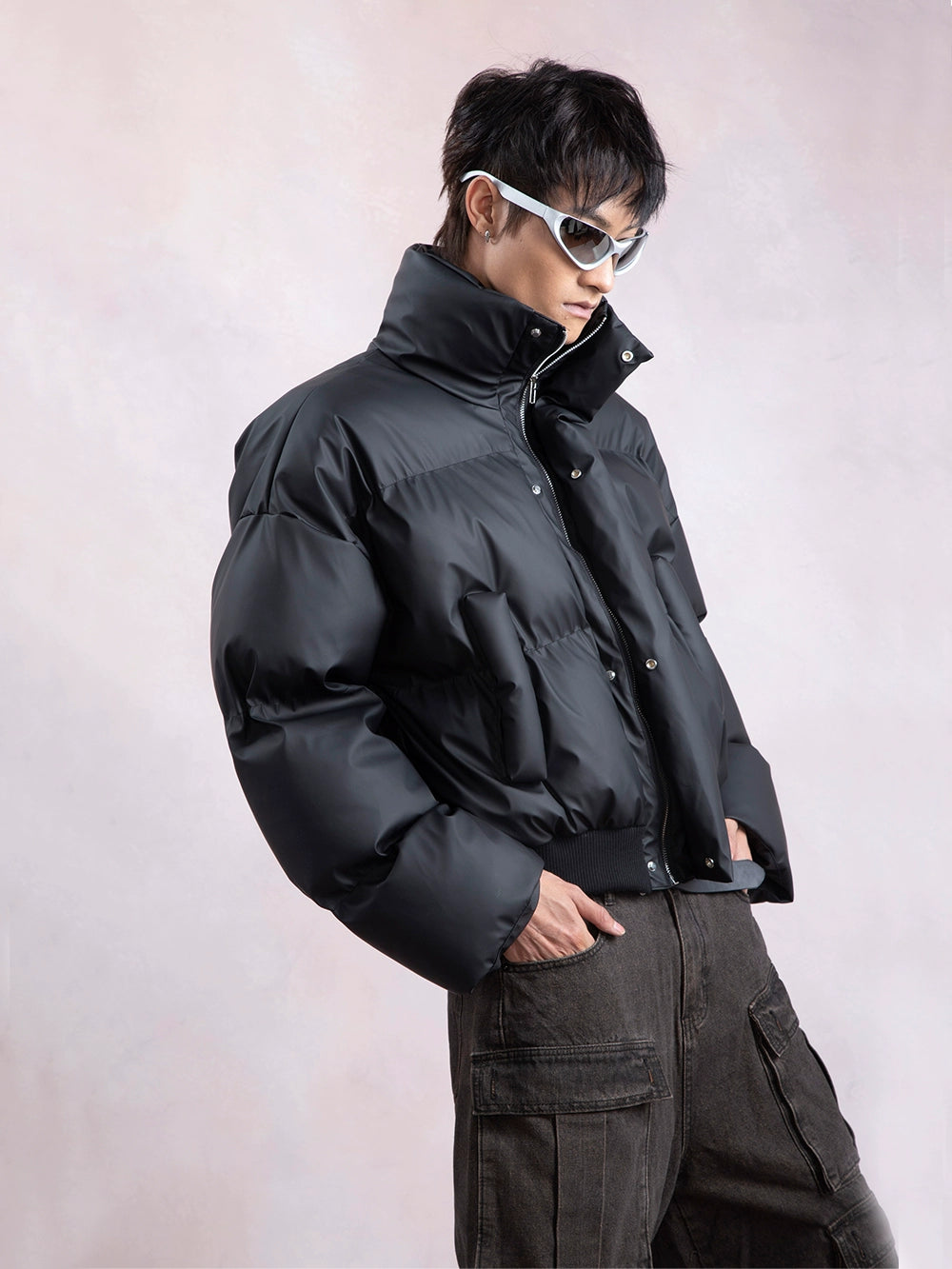 Stand Neck Thick Short Puffer Jacket WN9311