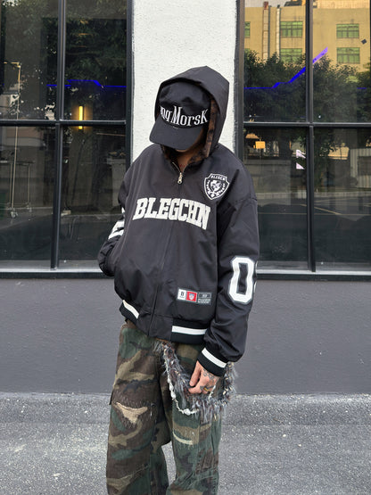 Leopard Print Reversible Fleece Lining Hooded Jacket WN23011