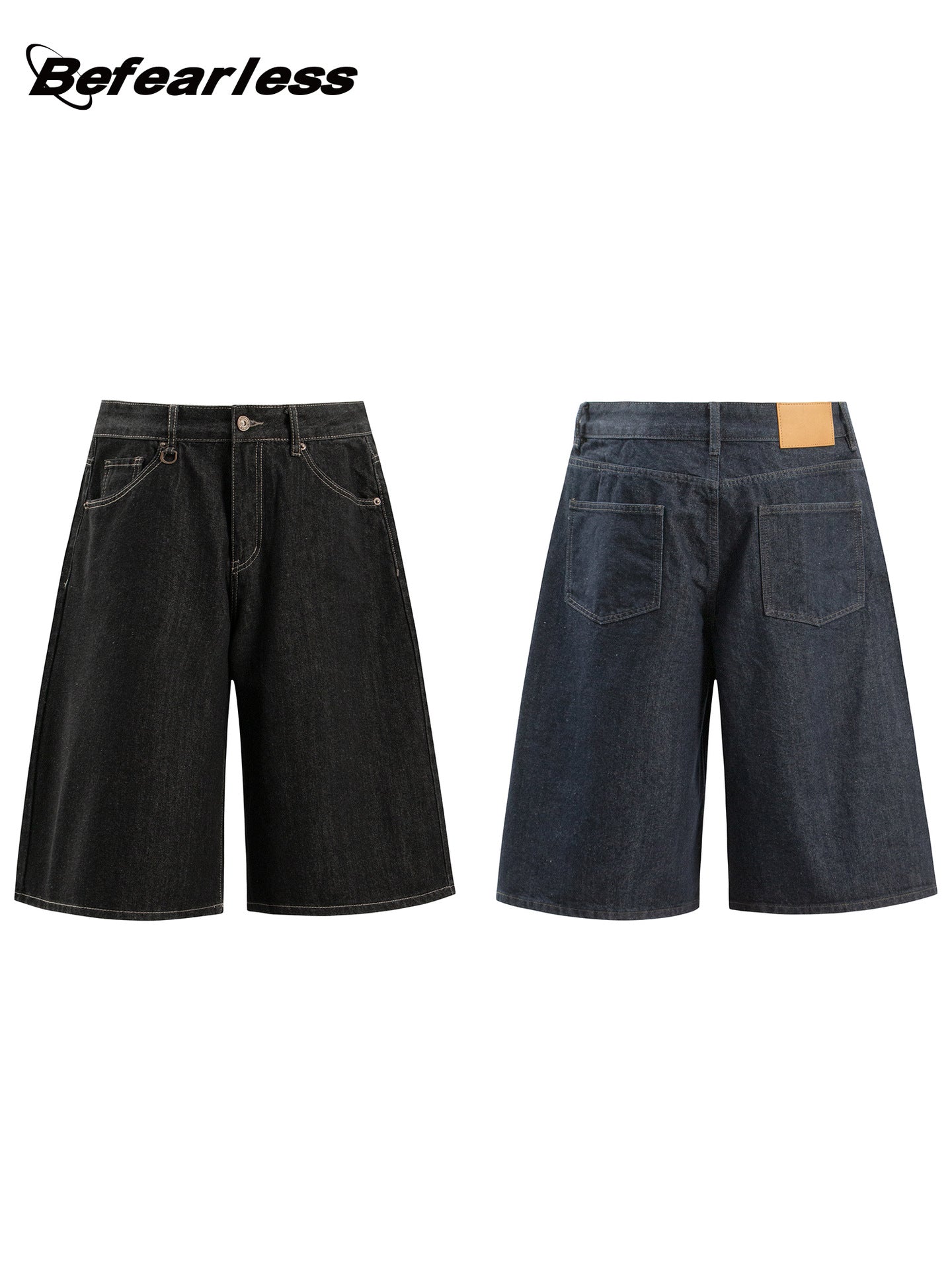 Raw Denim Wide Leg Half Jeans WN26405