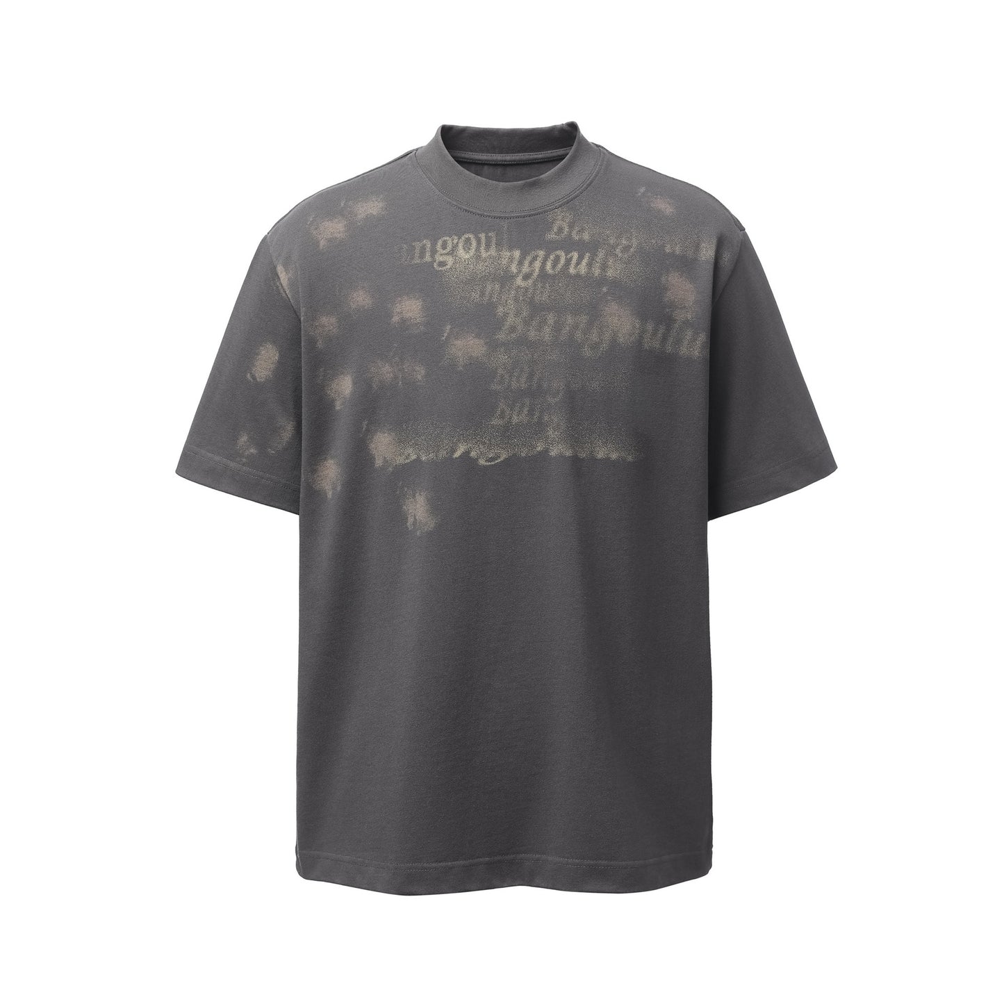 Bleach Washed Logo Print Short Sleeve T-Shirt WN25555