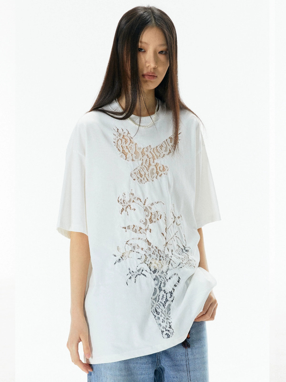 Bird Print Short Sleeve T-Shirt WN18881