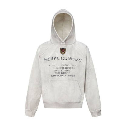 Heavyweight Deconstruction Damage Oversize Pullover Hoodie WN26069
