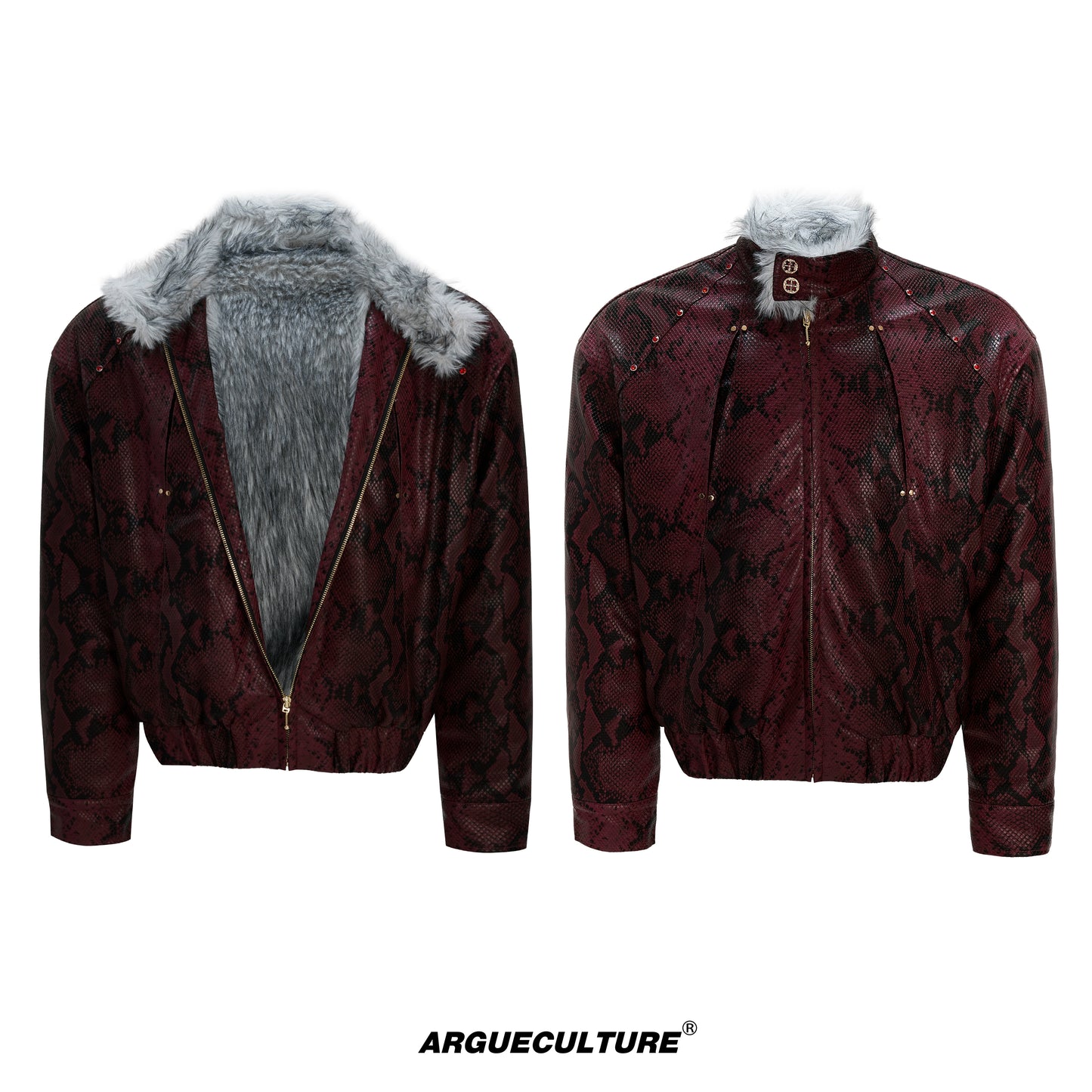 Fake Fur Collar Fleece Lining Heavyweight Puffer Jacket WN22596