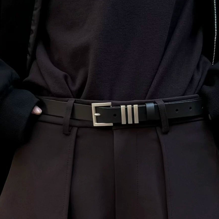 Metal Buckle Versatile PU Leather Belt WN23157