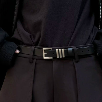 Metal Buckle Versatile PU Leather Belt WN23157