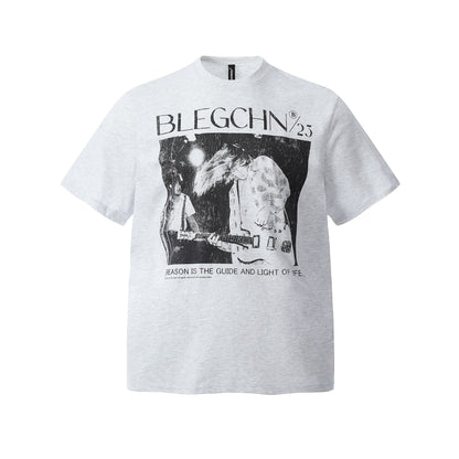 Oversize Graphic Print Short Sleeve T-Shirt WN14120