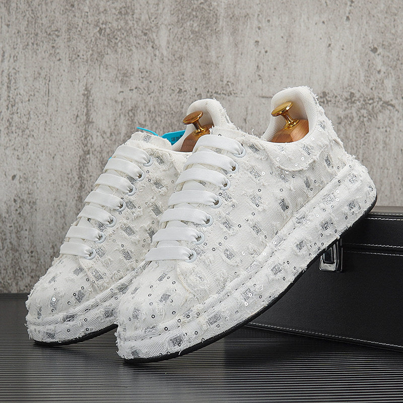 Sequin Embroidery Platform Sneakers WN24711