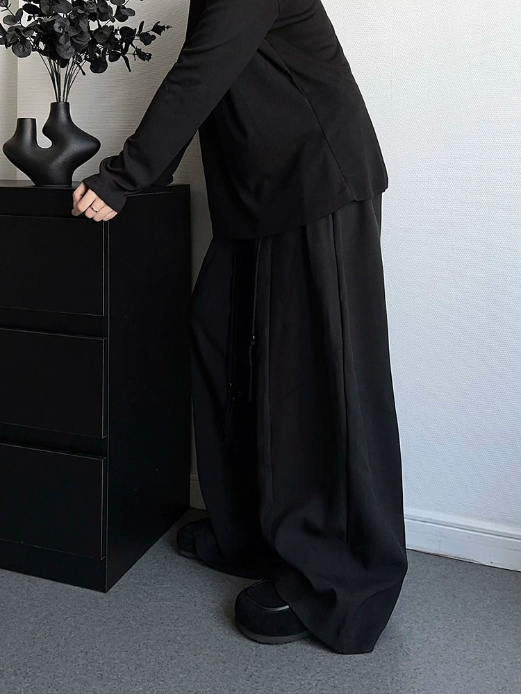 Simple Wide Leg Straight Trousers WN19364