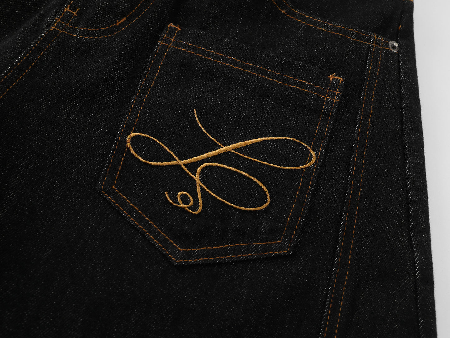 Embroidery Wide Leg Half Denim Jeans Pants WN26089