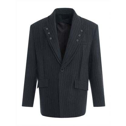 Double-Layer Lapel Stripe Tailored Jacket WN10188