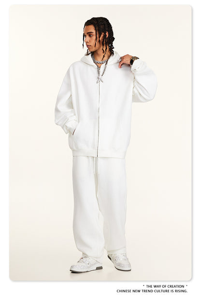 Oversize Zipper Hoodie & Pants Setup WN9959