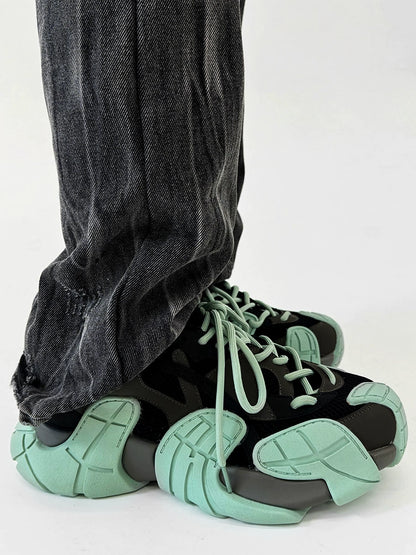 Chunky Sole Mesh Design Large Toe Shoes WN19184