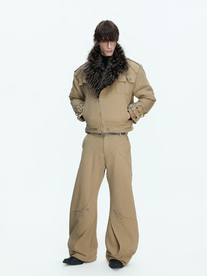 Heavy Canvas Reversible Fake Fur Jacket WN22662