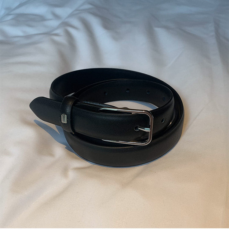 Metal Buckle Cowhide Leather Belt WN25246