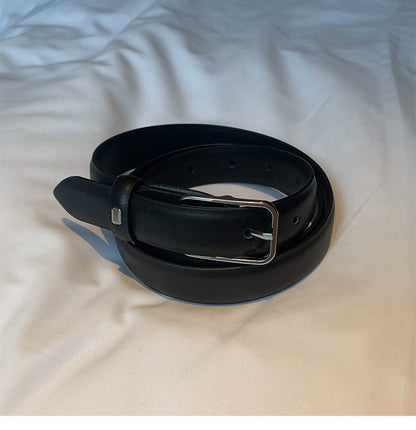 Metal Buckle Cowhide Leather Belt WN25246