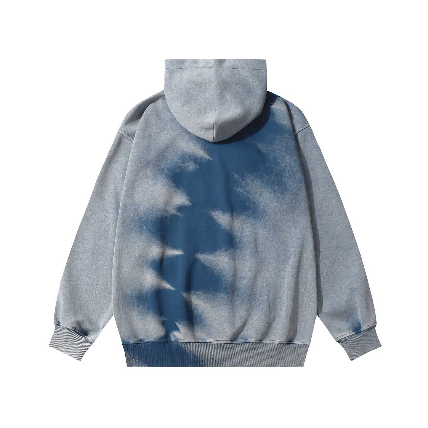 Washed Tie-Dye Patchwork Pullover Hoodie WN16182