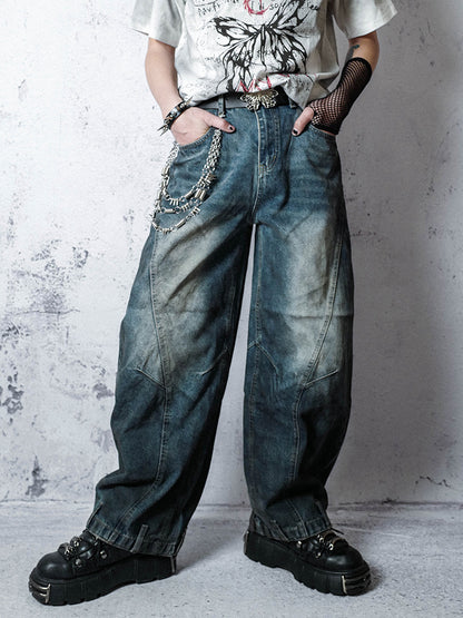 Wash Curved Denim Jeans WN15927