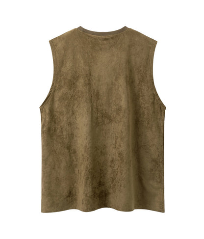 Cross Chain Letter Print Tank Top WN16519