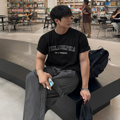 Letter Print Short Sleeve T-Shirt WN20260