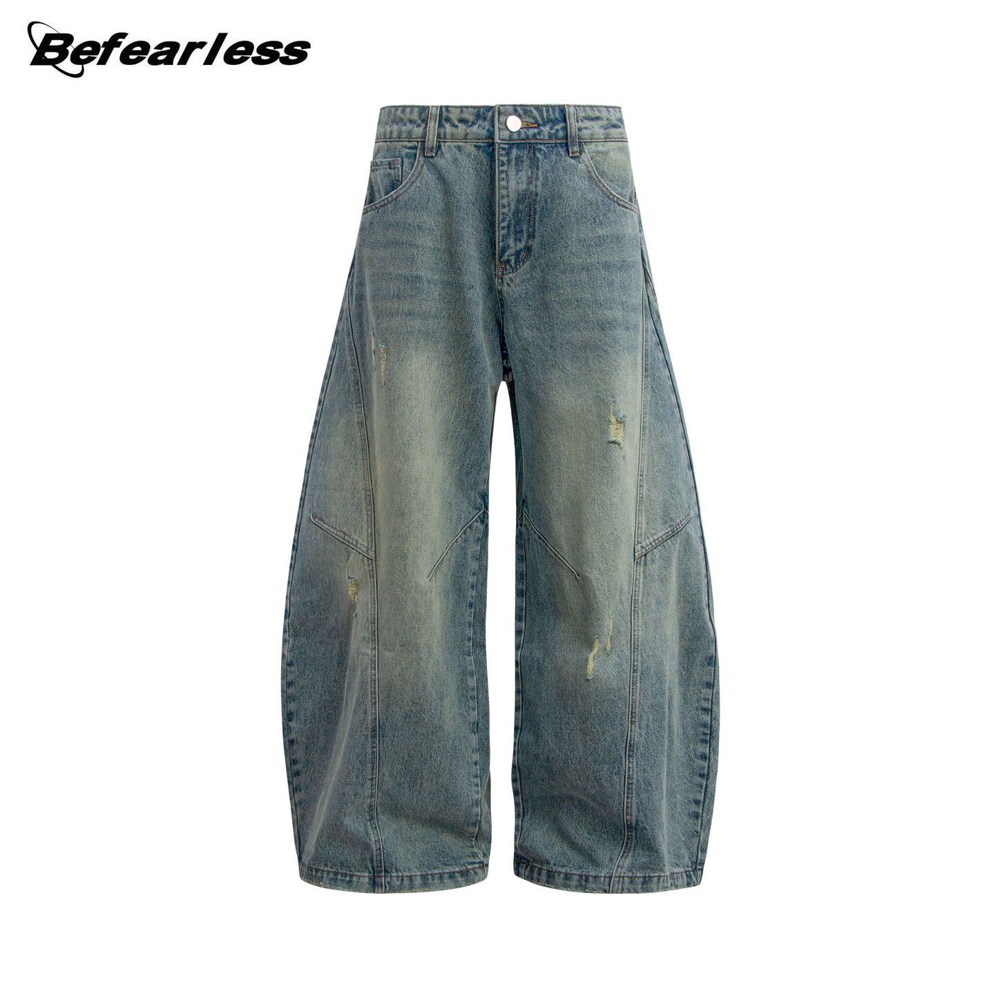 Panel Wide Leg Denim Jeans WN26279
