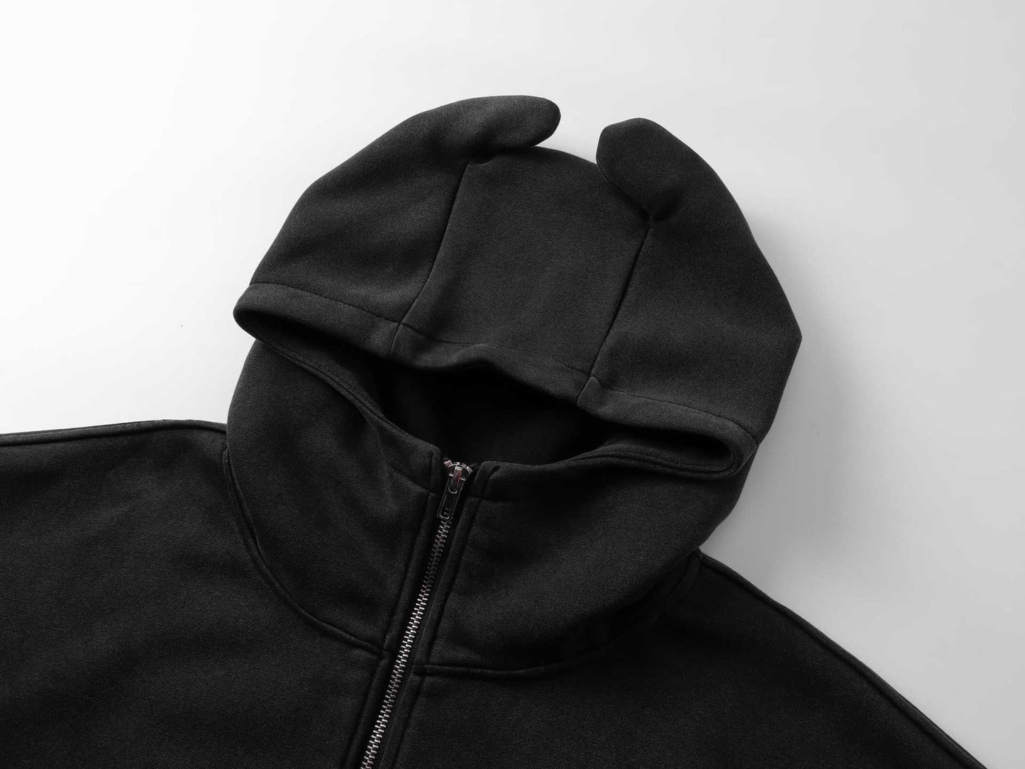 Devil Ear Washed Zipper Hoodie WN12684
