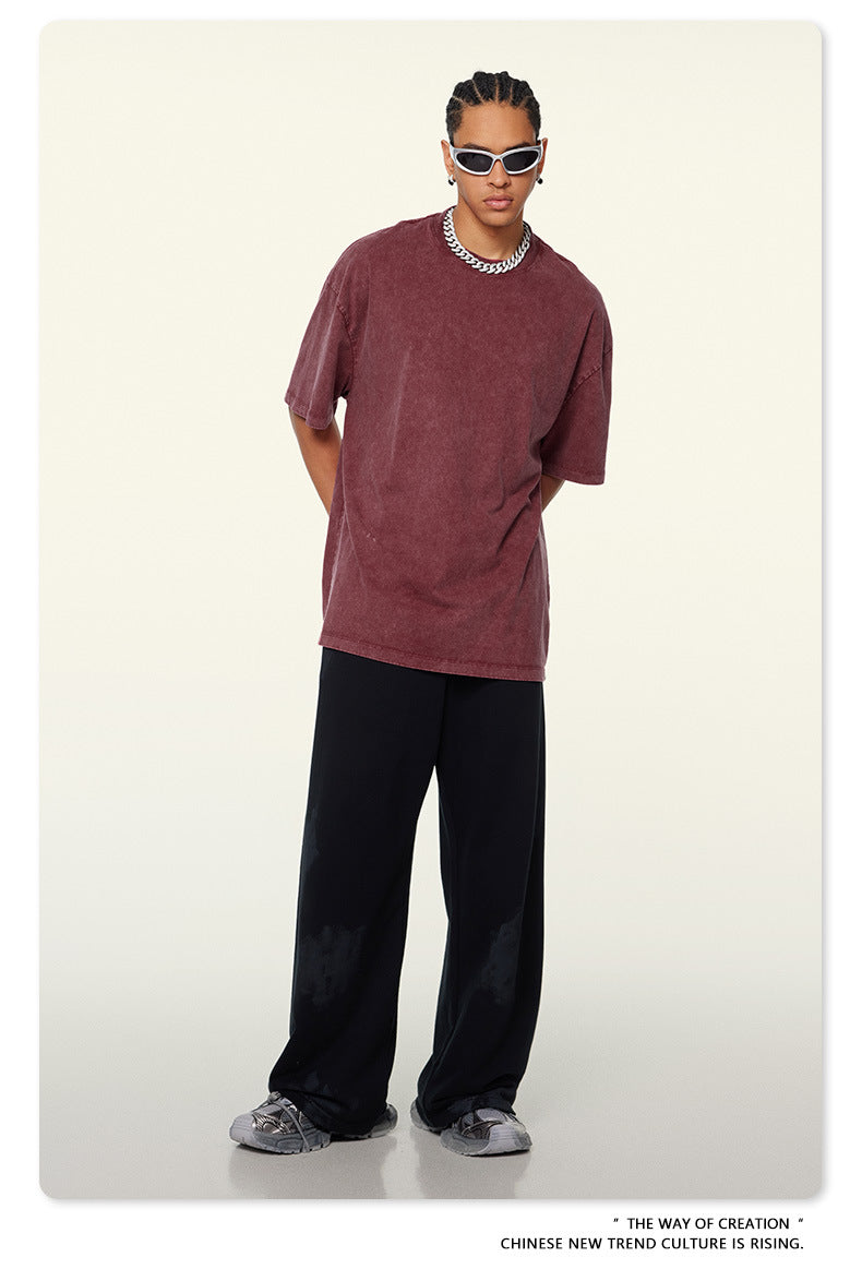 Washed Heavyweight Oversize Short Sleeve T-Shirt WN6078