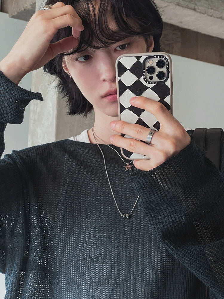 Sheer Oversize Long Sleeve T-Shirt WN20314