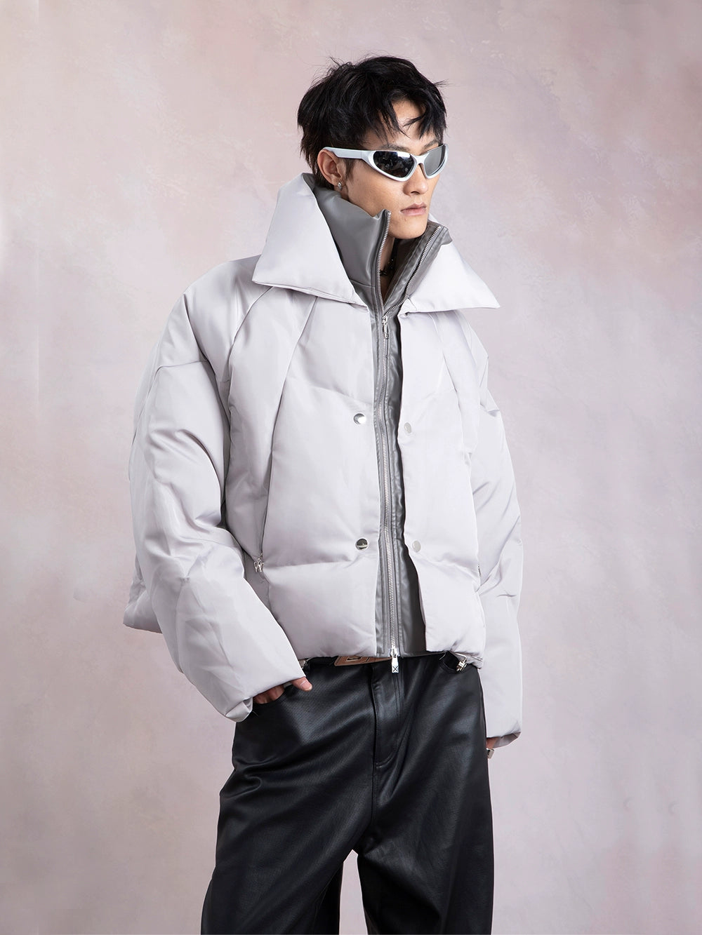 Glossy Double Layered Thick Puffer Jacket WN9303