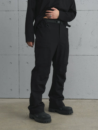 Cargo Design Buckle Flare Pants WN17641