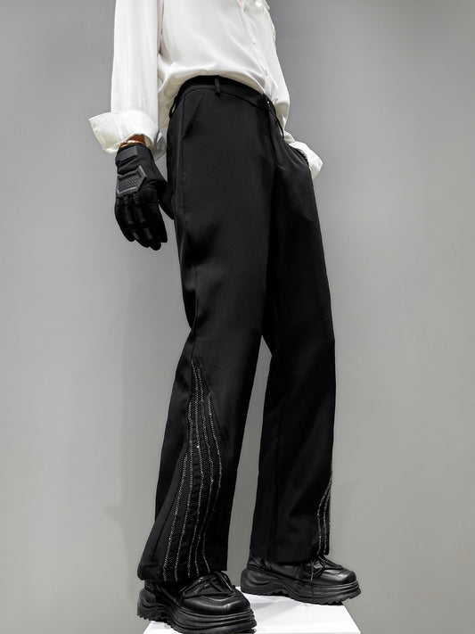 Linear Detail Wide-Leg Trousers WN23851