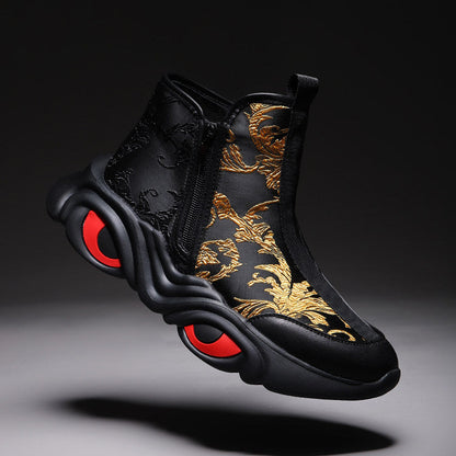 Cloud Embroidery High-Top Boots WN23303