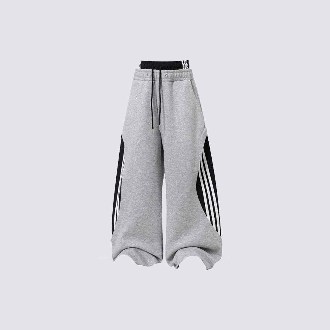 Contrast Panel Side-Stripe Wide Leg Sweatpants WN27912