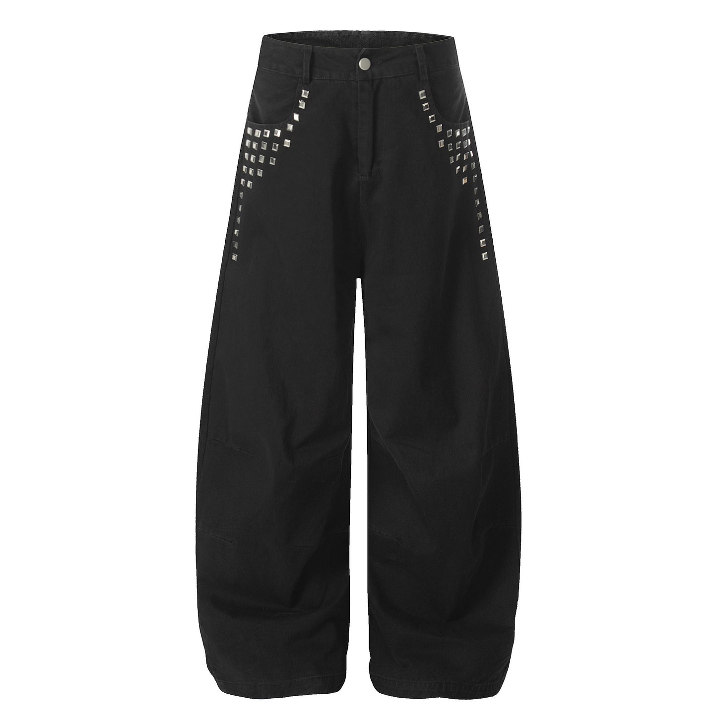 Rhinestone Curved Wide Leg Pants WN25570