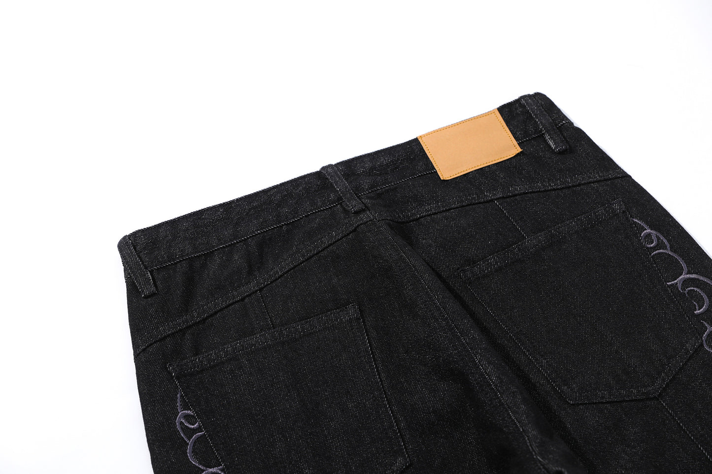 Pocket Embroidery Flare Denim Jeans WN25916