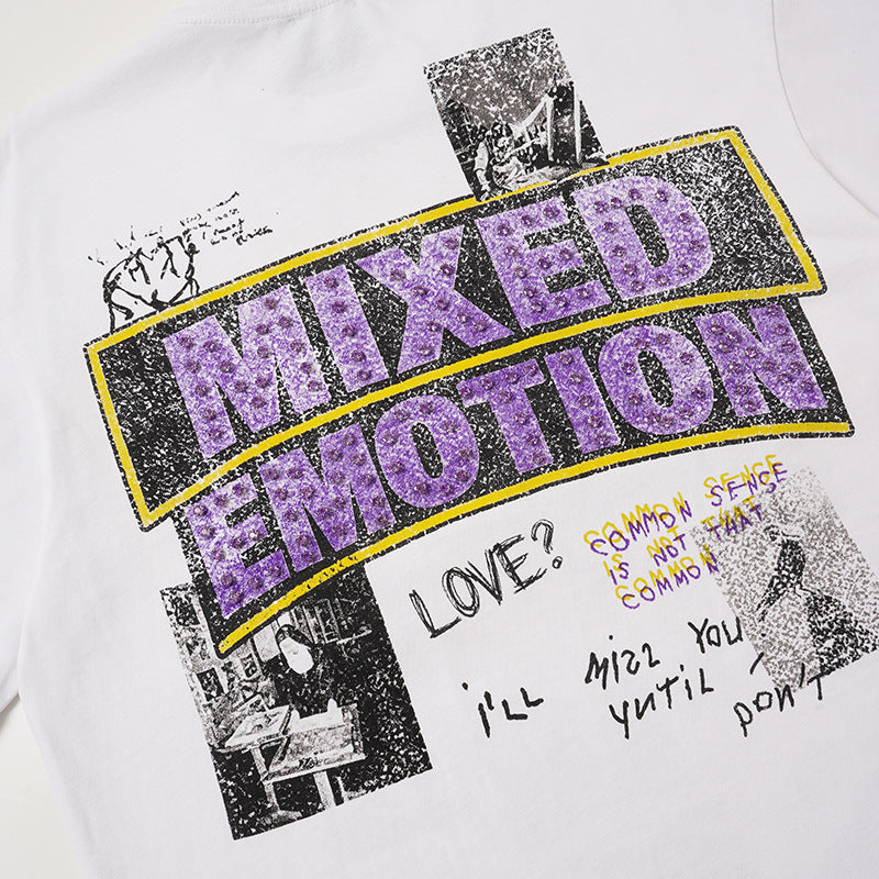 Washed Letter Graphic Short Sleeve T-Shirt WN28084