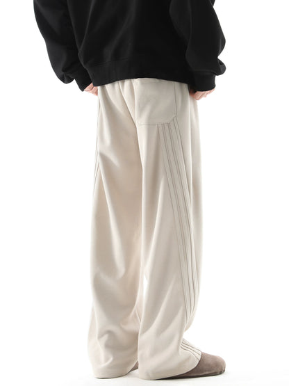 Side Stripe Drape Wide-Leg Track Pants WN10415