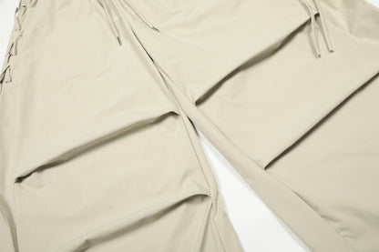 Drawstring Eyelet Wide Leg Pants WN25398