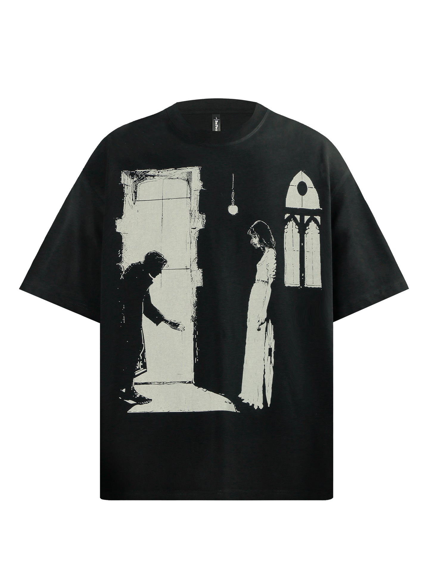 Letter Figure Graphic Oversize Short Sleeve T-Shirt WN26357