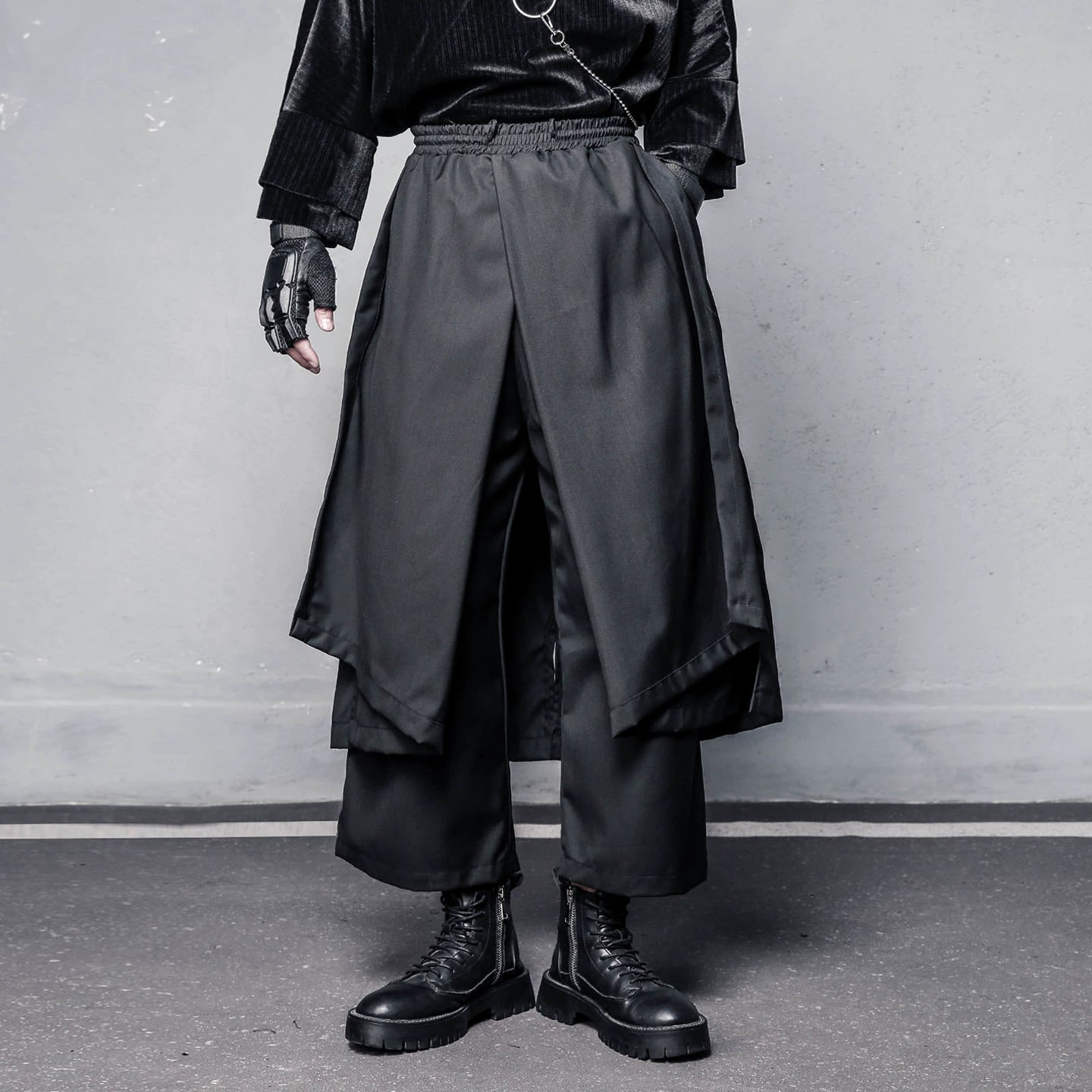 Deconstructed Multi Layer Wide Leg Trousers WN22341