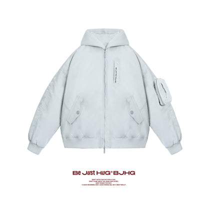 Detachable White Duck Down Bomber Jacket WN9802