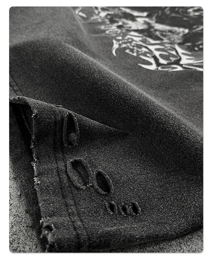 Damage Washed Snake Print Oversize Short Sleeve T-Shirt WN16278