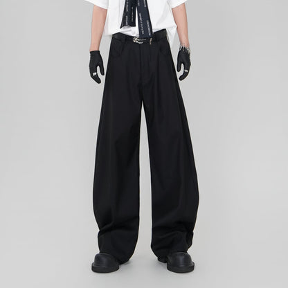 Oversize Short Sleeve Shirt & Curved Wide Leg Trousers Setup WN17445